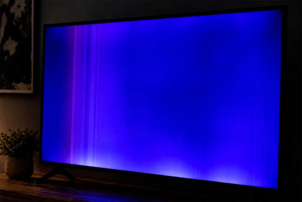 Por qué mi TV se ve azul o morado